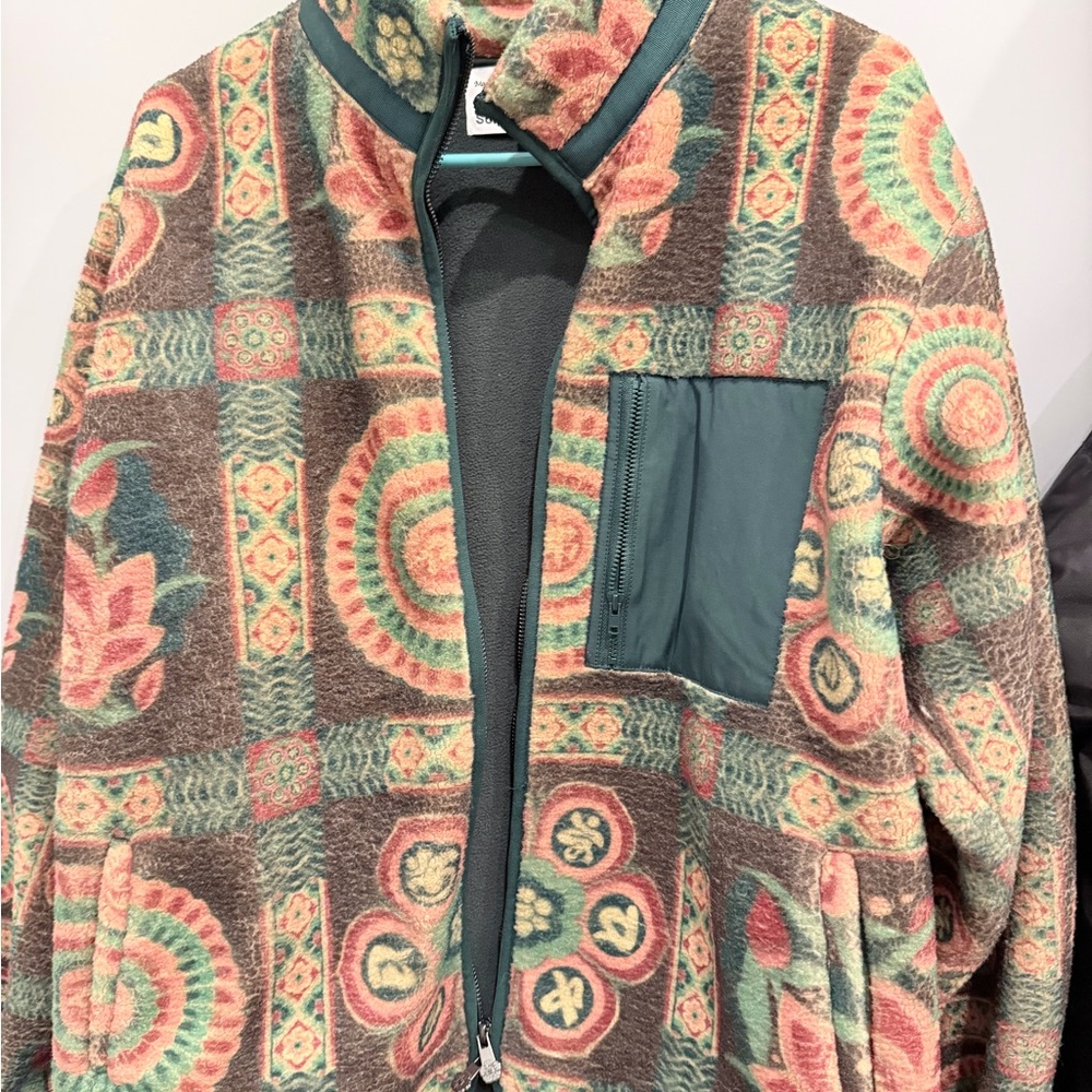 Sundae School Colorful Patterned Fleece Jacket